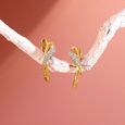 Delicate Filigree Diamond Hoop Earrings,,hi-res view 1