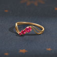 Phases of the Moon Pink Sapphire 14KT Finger Ring,,hi-res view 1