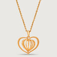Dangling Hearts 14KT  Gold Pendant for Her,,hi-res view 3