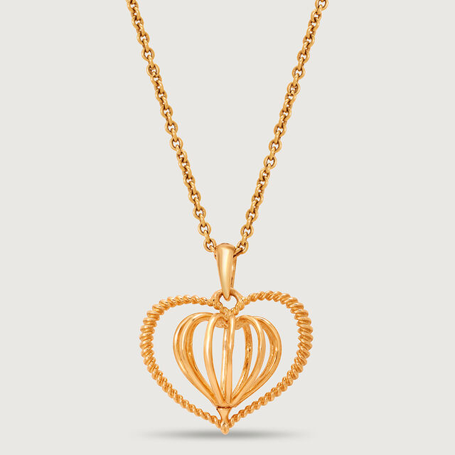 Dangling Hearts 14KT  Gold Pendant for Her,,hi-res image number null