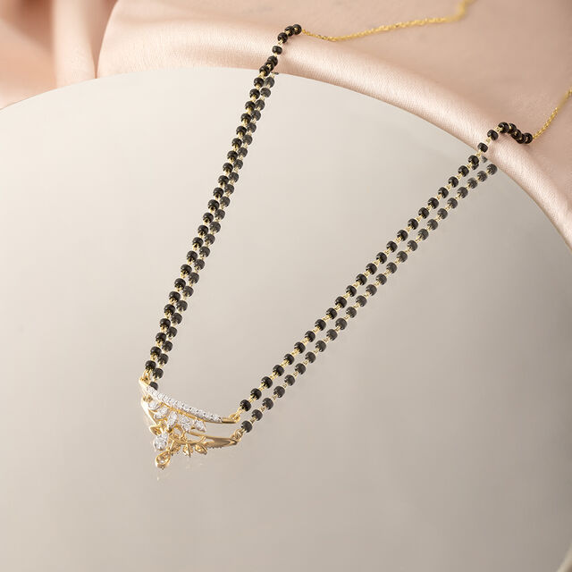 Dewdrop Elegance Gold and Diamond Mangalsutra,,hi-res image number null