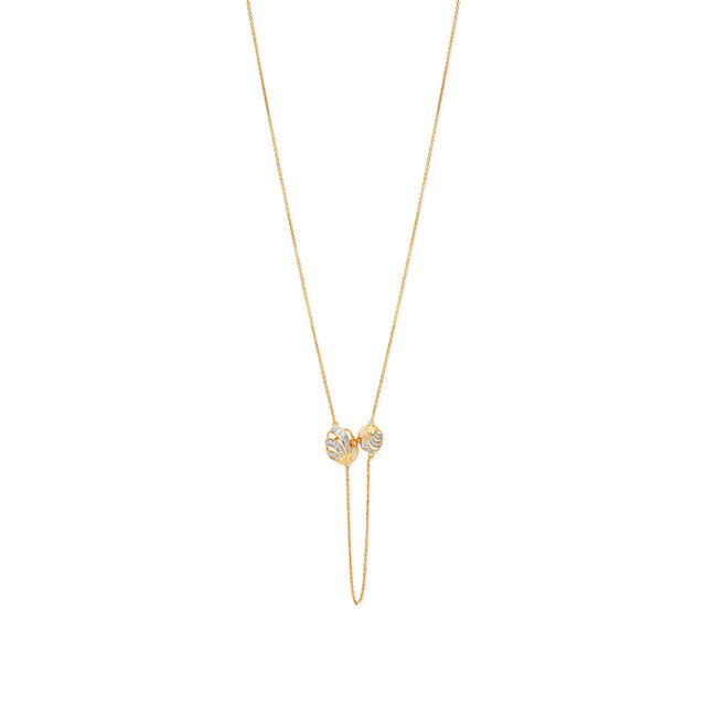 14KT Yellow Gold Chain & Pendant - Sight Of Dolphins,,hi-res view 2