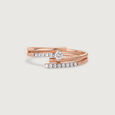 14KT Rose Gold Core Diamond Finger Ring,,hi-res view 2