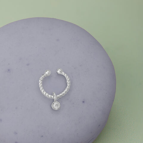 Radiant Twist Silver Septum Ring