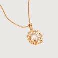 Floral Whispers 14 Kt Gold & Pearl Pendant,,hi-res view 4