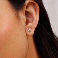 Twinkle Leaf Diamond Stud Earrings,,hi-res view 2