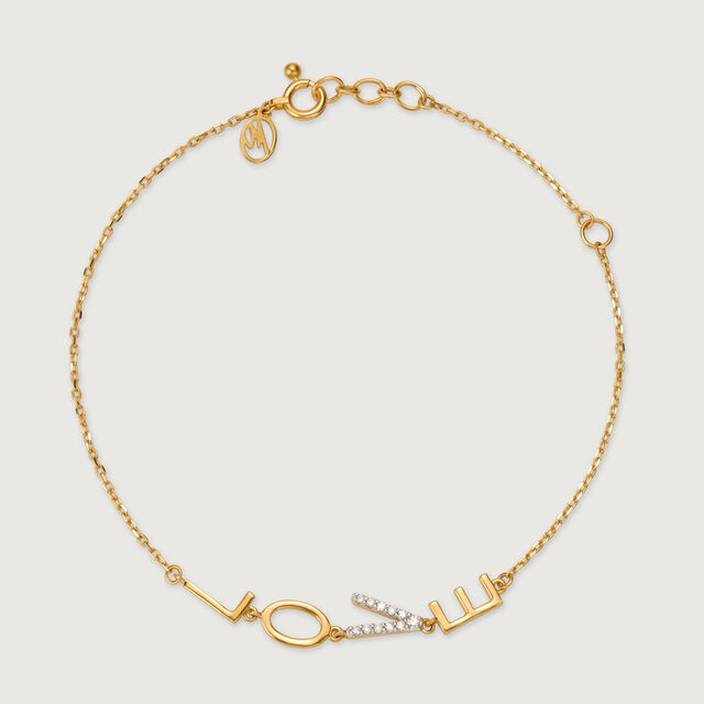 Cupid Charm 14KT Gold & Diamond Bracelet,,hi-res image number null