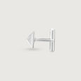 Pyramid Edge Silver Cufflinks,,hi-res view 4