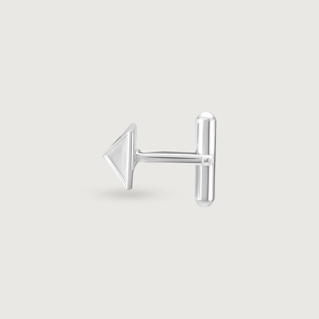 Pyramid Edge Silver Cufflinks,,hi-res image number null