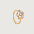 Floral Enchantment Gold & Diamond Finger Ring,,hi-res view 3