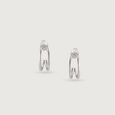 Cheeky Curve Silver Earrings,,hi-res view 5