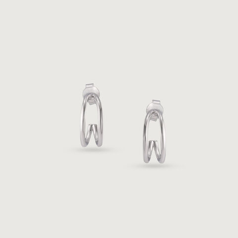 Cheeky Curve Silver Earrings