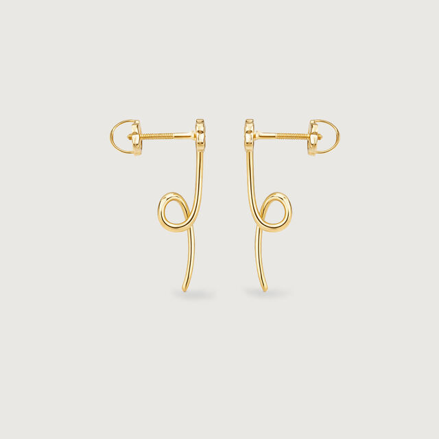 Sculpted Twist Gold Stud Earrings,,hi-res image number null