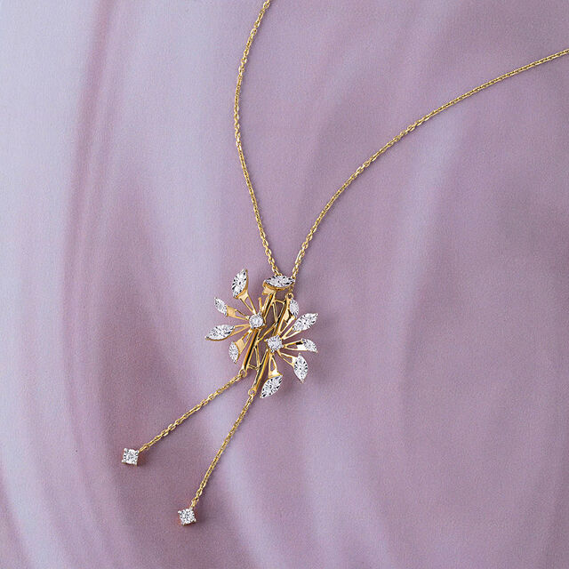 Radiant Blossom Gold & Diamond Necklace,,hi-res image number null