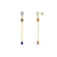 14KT Yellow Gold Morning Mist Diamond Drop Earrings,,hi-res view 1
