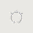 Dainty Halo Silver Septum Ring,,hi-res view 6