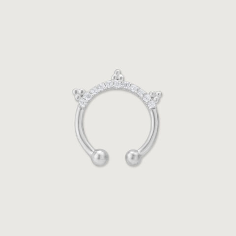 Dainty Halo Silver Septum Ring