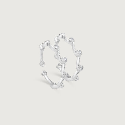 Twisted Gleam Silver Toe Rings