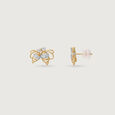 Twin Buzz Cubic Zirconia Stud Earrings,,hi-res view 4