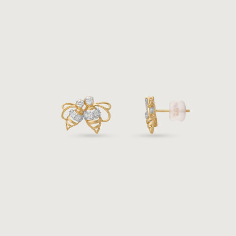 Twin Buzz Cubic Zirconia Stud Earrings