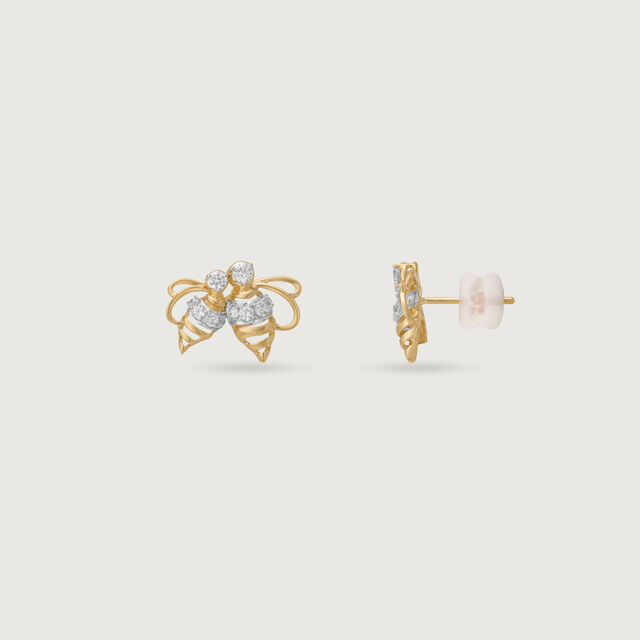 Twin Buzz Cubic Zirconia Stud Earrings,,hi-res image number null