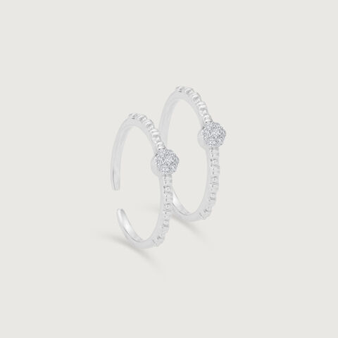 Classic Halo Silver Toe Rings
