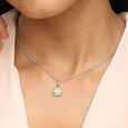 Golden Bloom Silver Pendant,,hi-res view 2