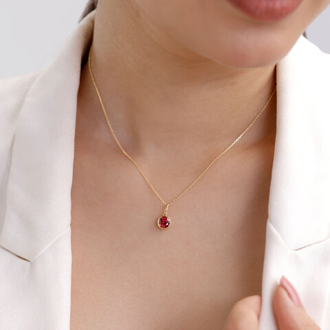 Crimson Aura Garnet Pendant