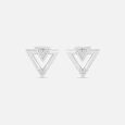 Dazzling Triple-Layer Silver Ear Stud Earrings,,hi-res view 3