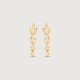 Radiant Lotus Gold Drop Earrings,,hi-res view 3