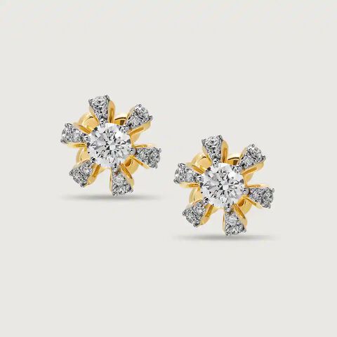 Cascade Solitaire Earring