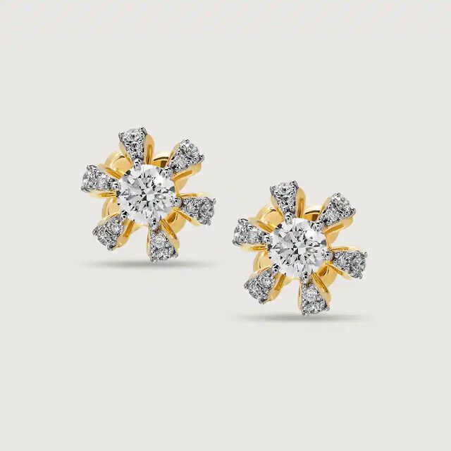 Cascade Solitaire Earring,,hi-res image number null