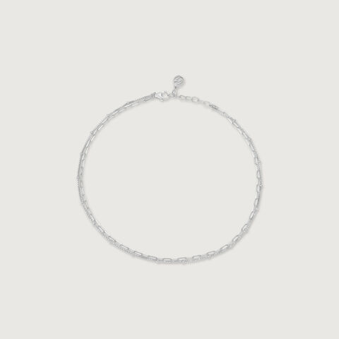 Sleek Loop Silver Anklet