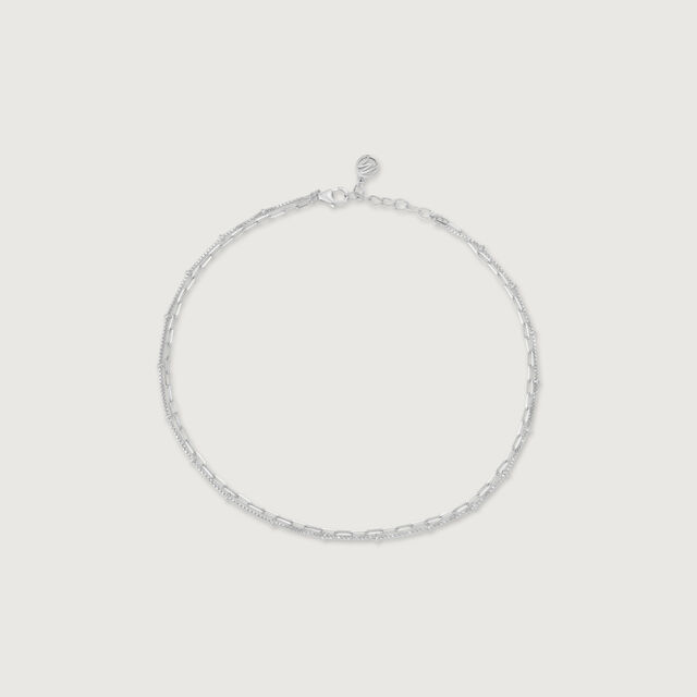 Sleek Loop Silver Anklet,,hi-res image number null