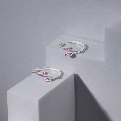 Sweet Spark Silver Toe Rings