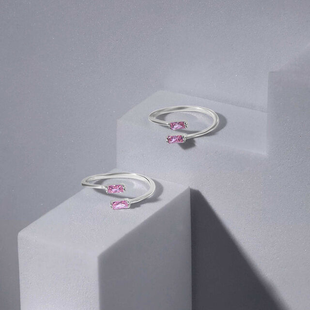 Sweet Spark Silver Toe Rings,,hi-res image number null