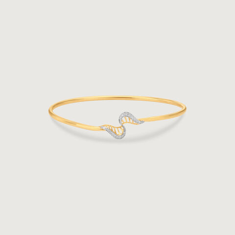 Graceful Twirl Diamond Bangle
