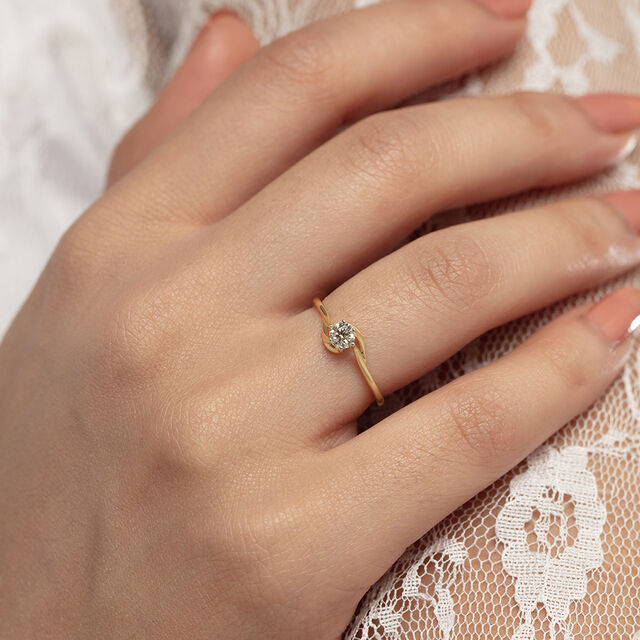 Moonlit Heart 14 kt Diamond Finger Ring,,hi-res image number null