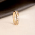 Layered Precision Gold & Diamond Finger Ring for Men,,hi-res view 1