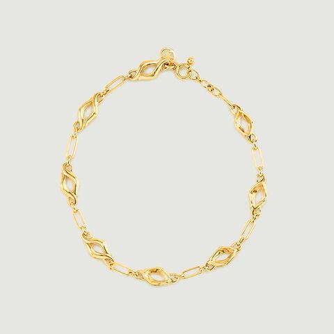 Fluid Sculptural Gold Bracelet