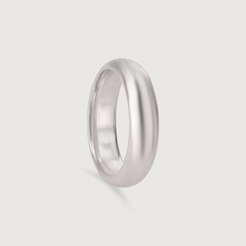 Glossy Dome Silver Ring