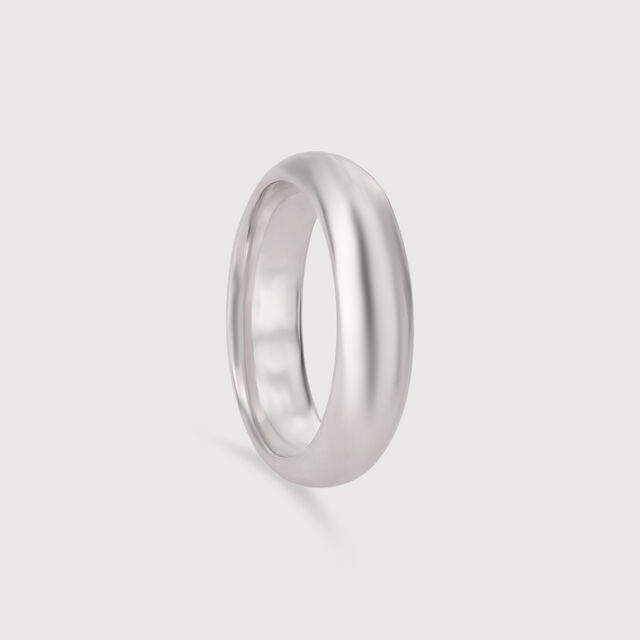 Glossy Dome Silver Ring,,hi-res image number null