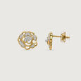 Layered Bloom Diamond Earrings,,hi-res view 5