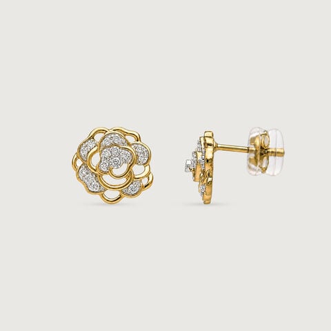 Layered Bloom Diamond Earrings
