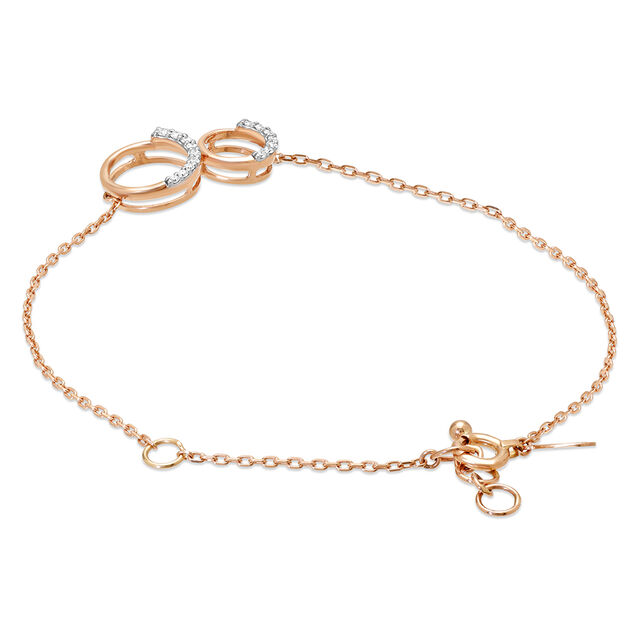 14KT Rose Gold Enthralling Circles Diamond Bracelet,,hi-res image number null