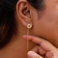 Twisted Charm Gold Sui Dhaga Earrings,,hi-res view 2