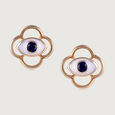 Blossoms Evil Eye Gold Stud Earrings,,hi-res view 3