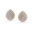 18KT Gold Diamond Studded Earrings - A Drop Of Grandeur,,hi-res view 2