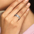 Infinity Loop Silver Finger Ring,,hi-res view 2