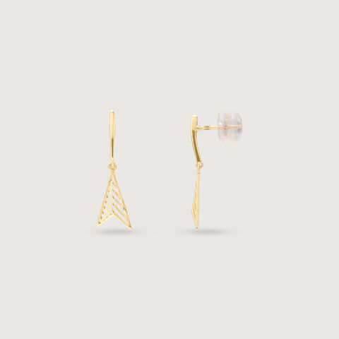 Trendy Sleek Gold Earrings